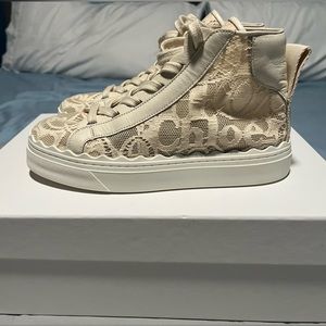 Chloé Lauren High Top Sneakers Women’s Sz 37